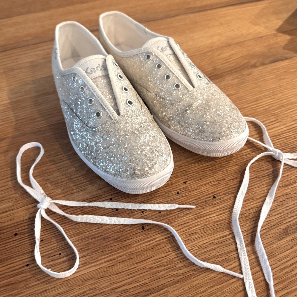 Keds Glittery Silver Sneakers